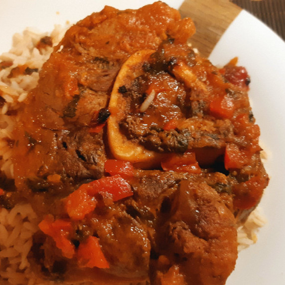 Ossobuco braised with orange