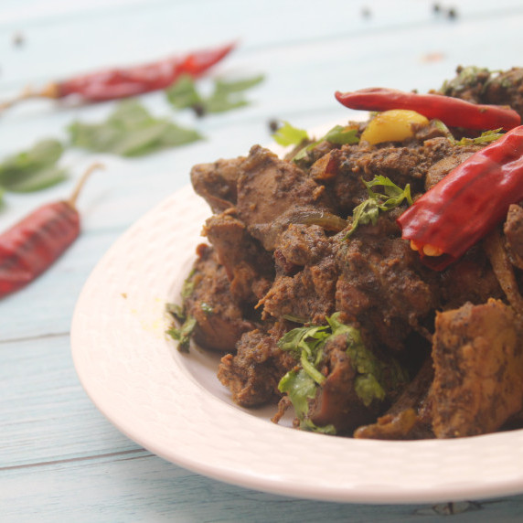 Indian Chicken Liver Pepper Roast