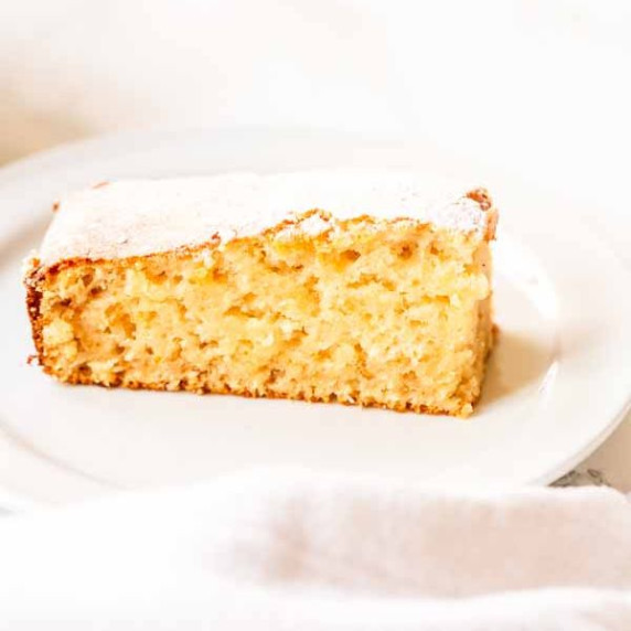 A piece of Applesauce Cake that is made with 3 ingredients