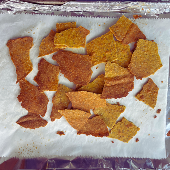 chickpea crackers on a baking tray