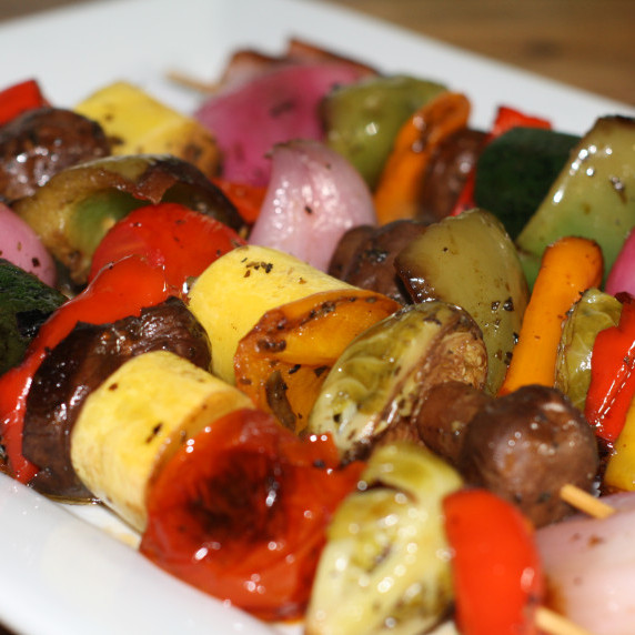 Marinated veggie kabobs