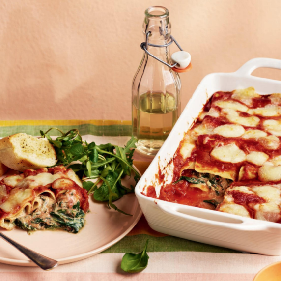 Air fryer spinach cannelloni recipe by Clare Andrews