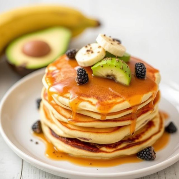 Banana Avocado Pancakes 