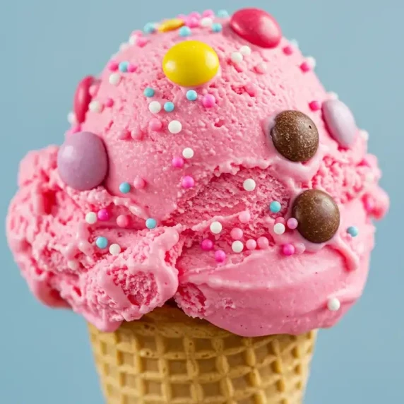 Homemade Bubble Gum Ice Cream