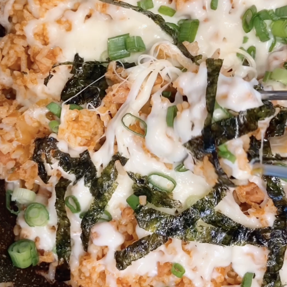 Cheesy Kimchi Fried Rice