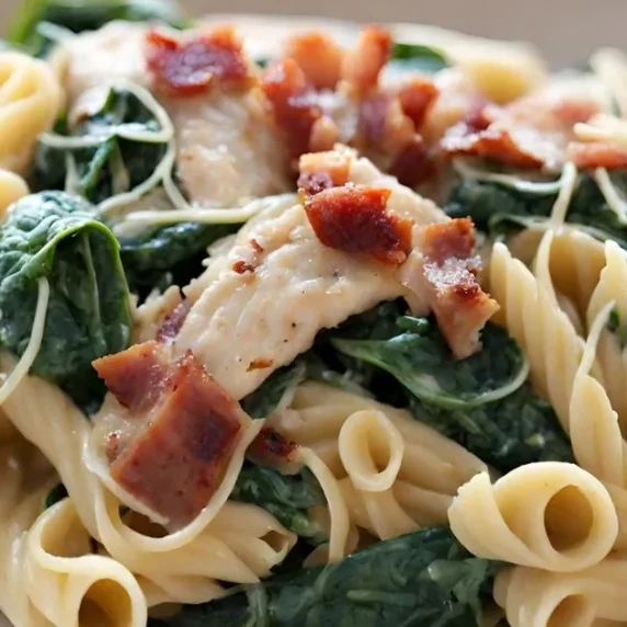Chicken Bacon Spinach Pasta