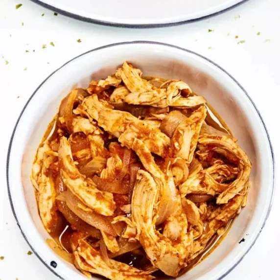 Chicken Tinga in white bowl