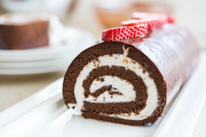 Chocolate Swiss Roll Cake