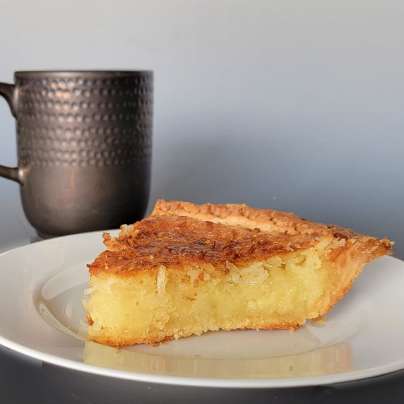 coconut custard pie slice classic recipe