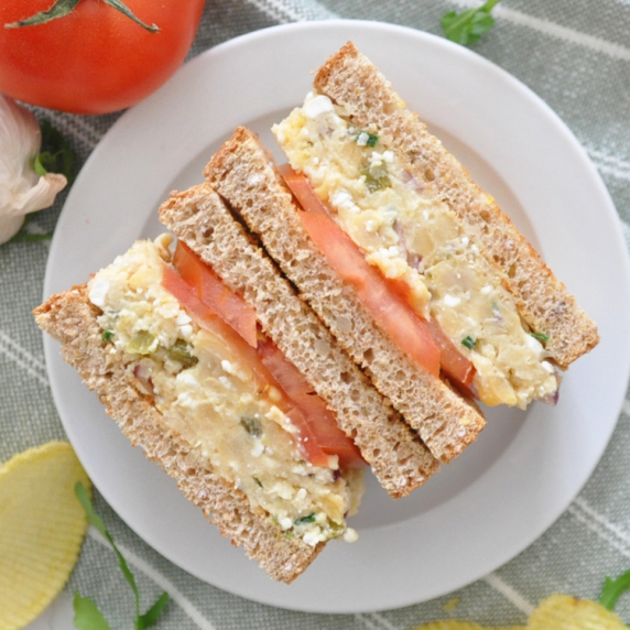 Chickpea Cottage Cheese Sandwich