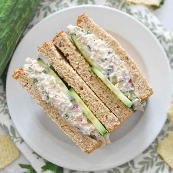 CREAMY Cucumber Tuna Sandwich