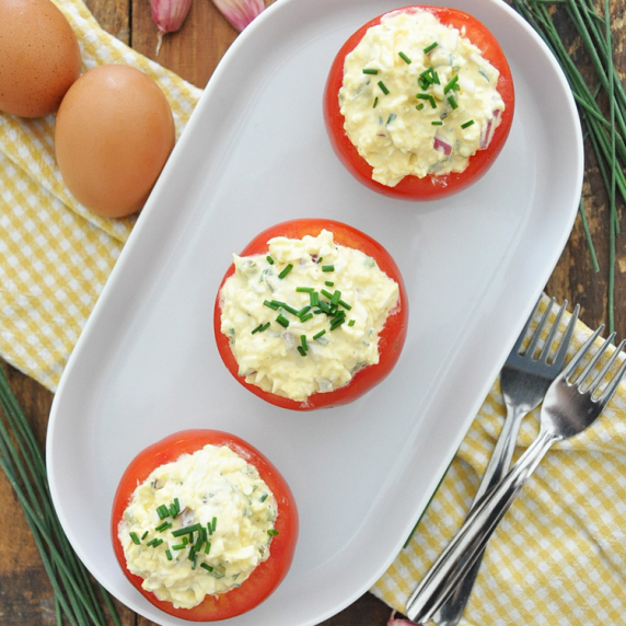 Stuffed Tomatoes with Egg Salad