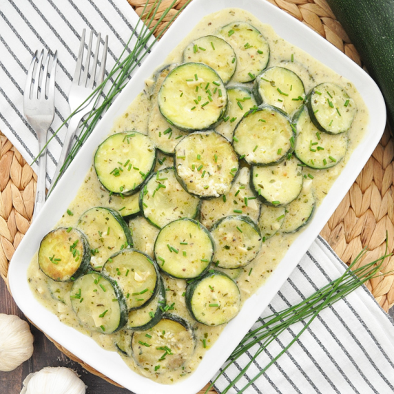 CREAMY Garlic Zucchini