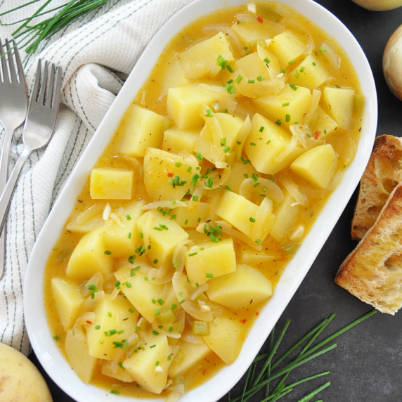 Poor Man’s Potatoes in Onion Sauce