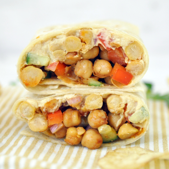 HEALTHY Chickpea Hummus Wraps