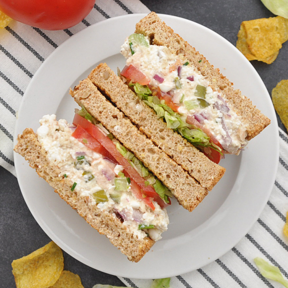 No Mayo CREAMY Tuna Salad Sandwich