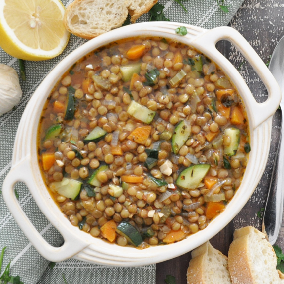 COZY Mediterranean Lentil Soup
