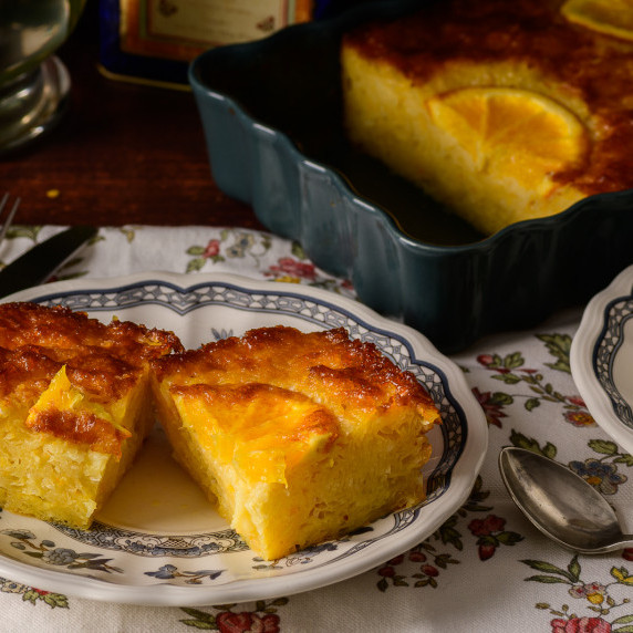 Portokalopita o pastel griego de naranja