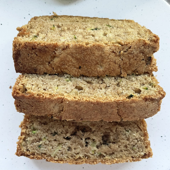 sliced zucchini bread