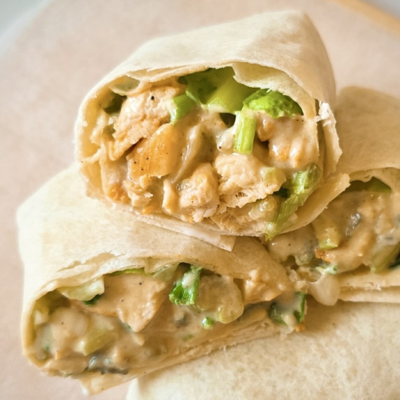 Chicken salad wraps.