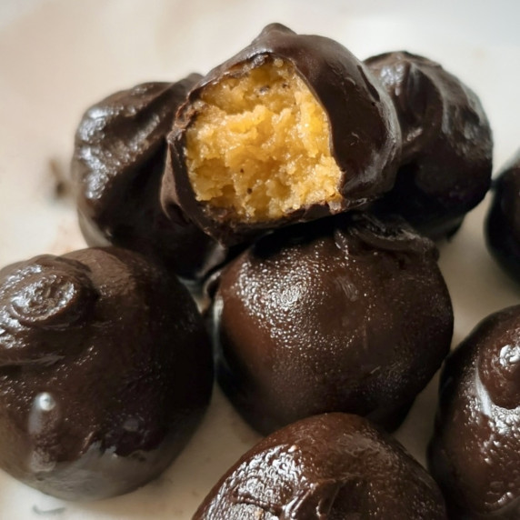 Chocolate Covered Peanut Butter Balls Recipe.
