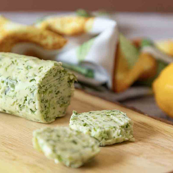 Garlic Scape Butter on steak