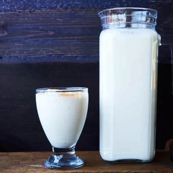 Horchata in pitcher