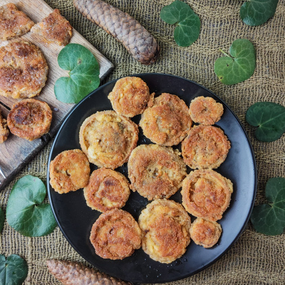 Breaded saffron milk caps 