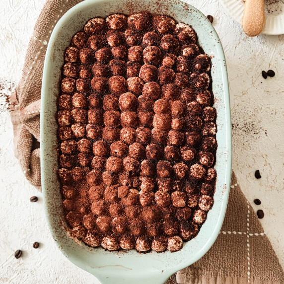 Super creamy, melt in your mouth eggless tiramisu.