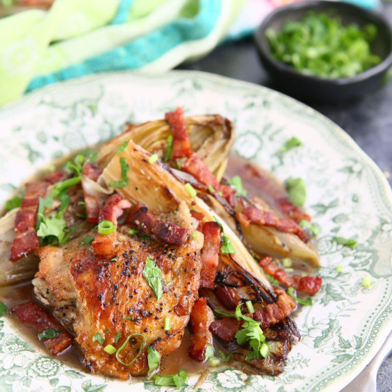 Braised Chicken with Belgian Endive
