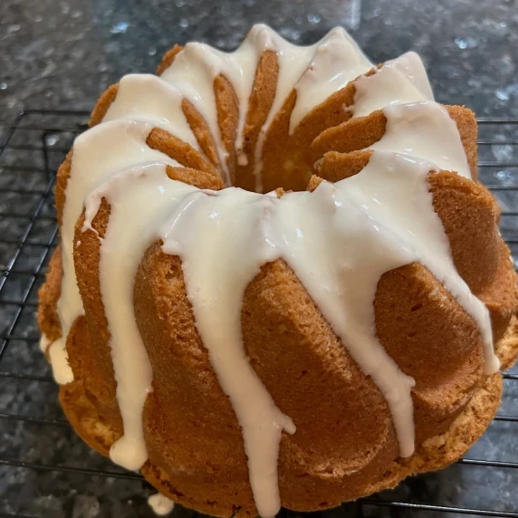 Glazed pound cake