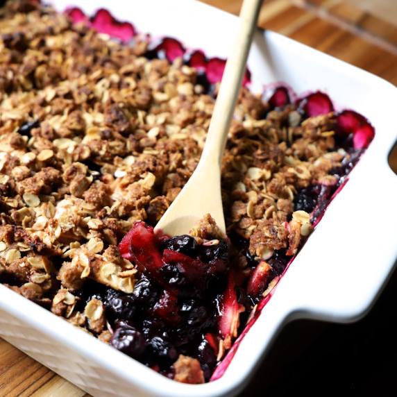 Blueberry and Apple Crumble