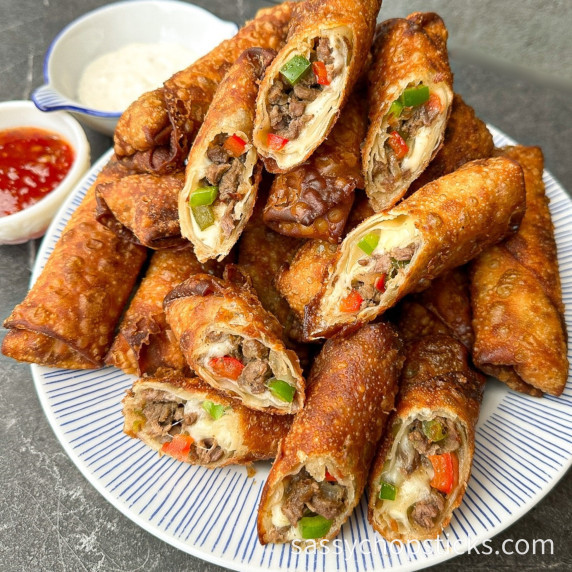 philli cheesesteak egg rolls