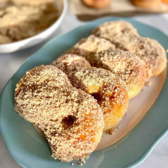 A plate filled with Super soft Jam-Filled Bread Roll