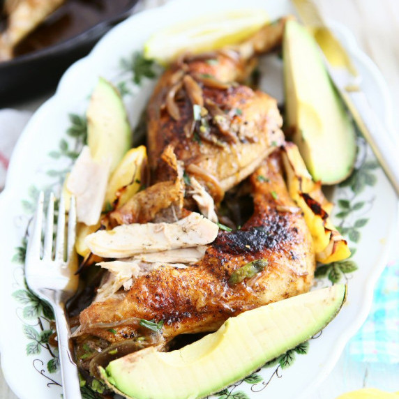  Roasted Chicken with Asparagus and Avocado