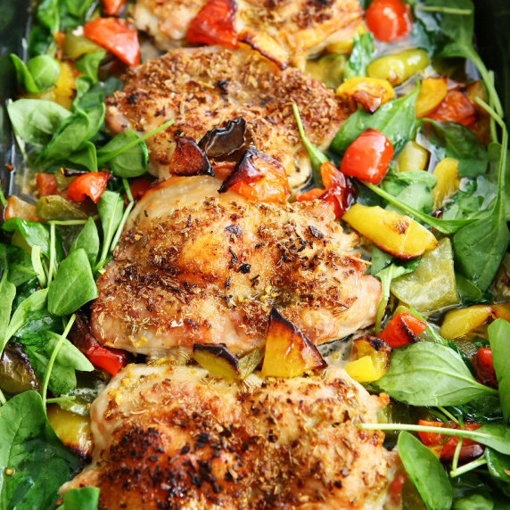 Fennel Roasted Chicken and Peppers