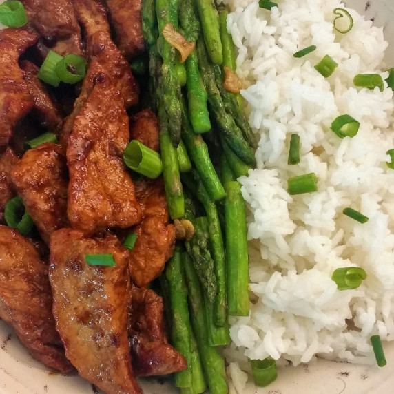 Mandarin Pork And Asparagus