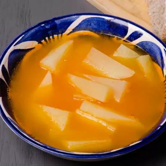 Hearty Mexican potato soup with a rich tomato broth