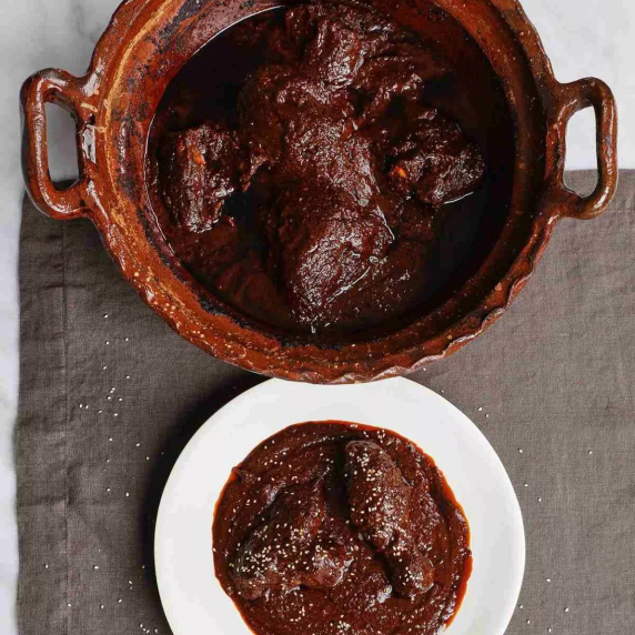 Mole poblano over chicken