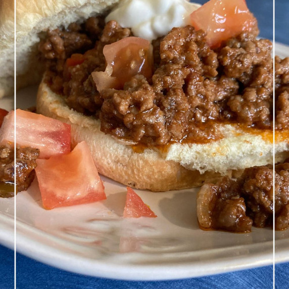 taco flavored sloppy joes on bun