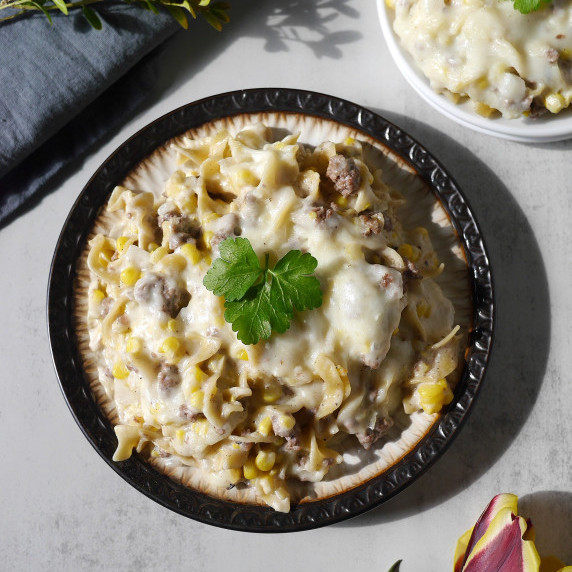 Cheesy Ground Beef Dairy Casserole 