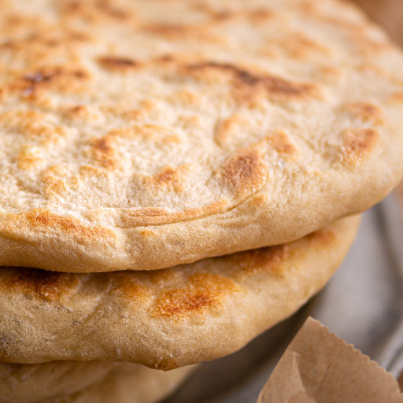 a stack of skillet flatbread