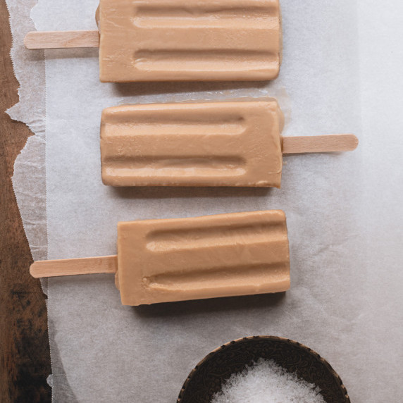 salty caramel popsicles