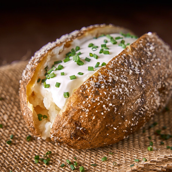 Salt Crusted Smoked Baked Potatoes