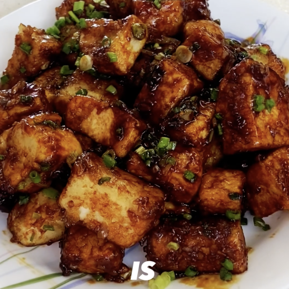 Soy and Scallion Fried Tofu