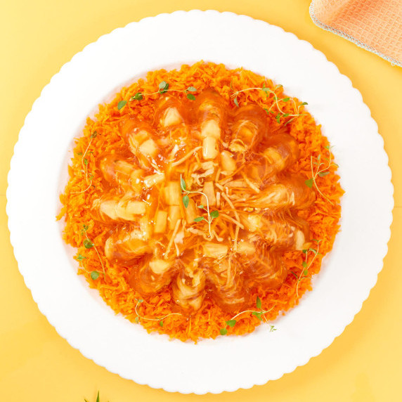Carrot and pineapple jello salad.