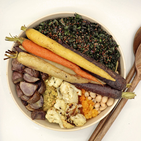 Winter Roasted Veggie Buddha Bowl (Vegan)