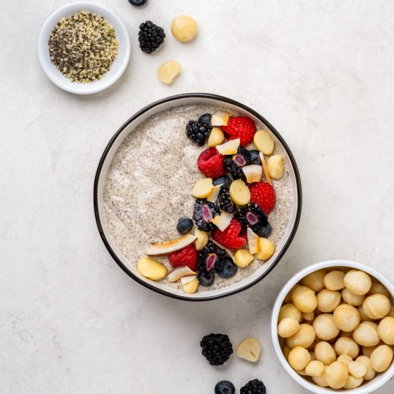 Vanilla macadamia chia hemp seed pudding