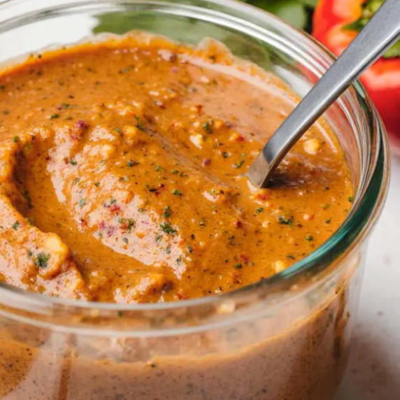 Red Pepper Pesto Sauce, sweet and tangy sauce featuring classic Italian ingredients, including roast