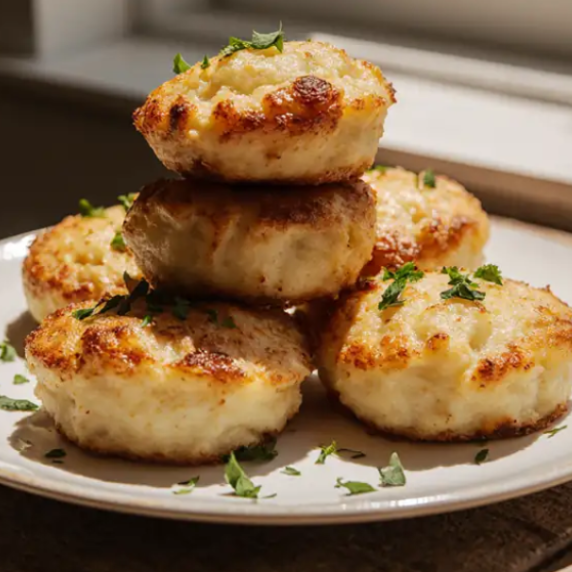 Cheesy Mashed Potato Puffs Golden, crispy, and loaded with cheese. Easy Cheesy Mashed Potato Puffs